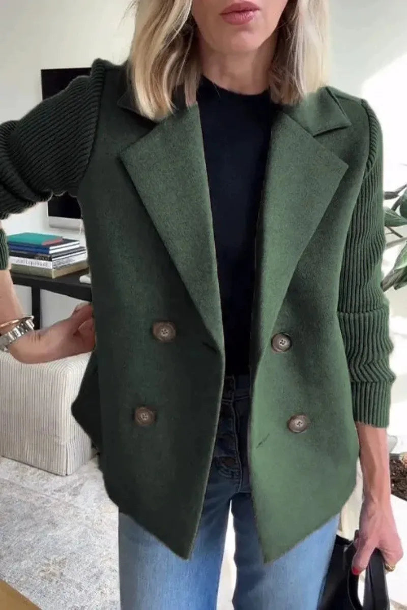 Brenvale - Double Breasted Blazer Jacket Cool Weather Layering — view 7 of 8