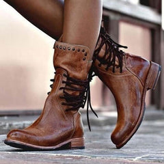 Brindlore - Laced Ankle Boots For Everyday Wear