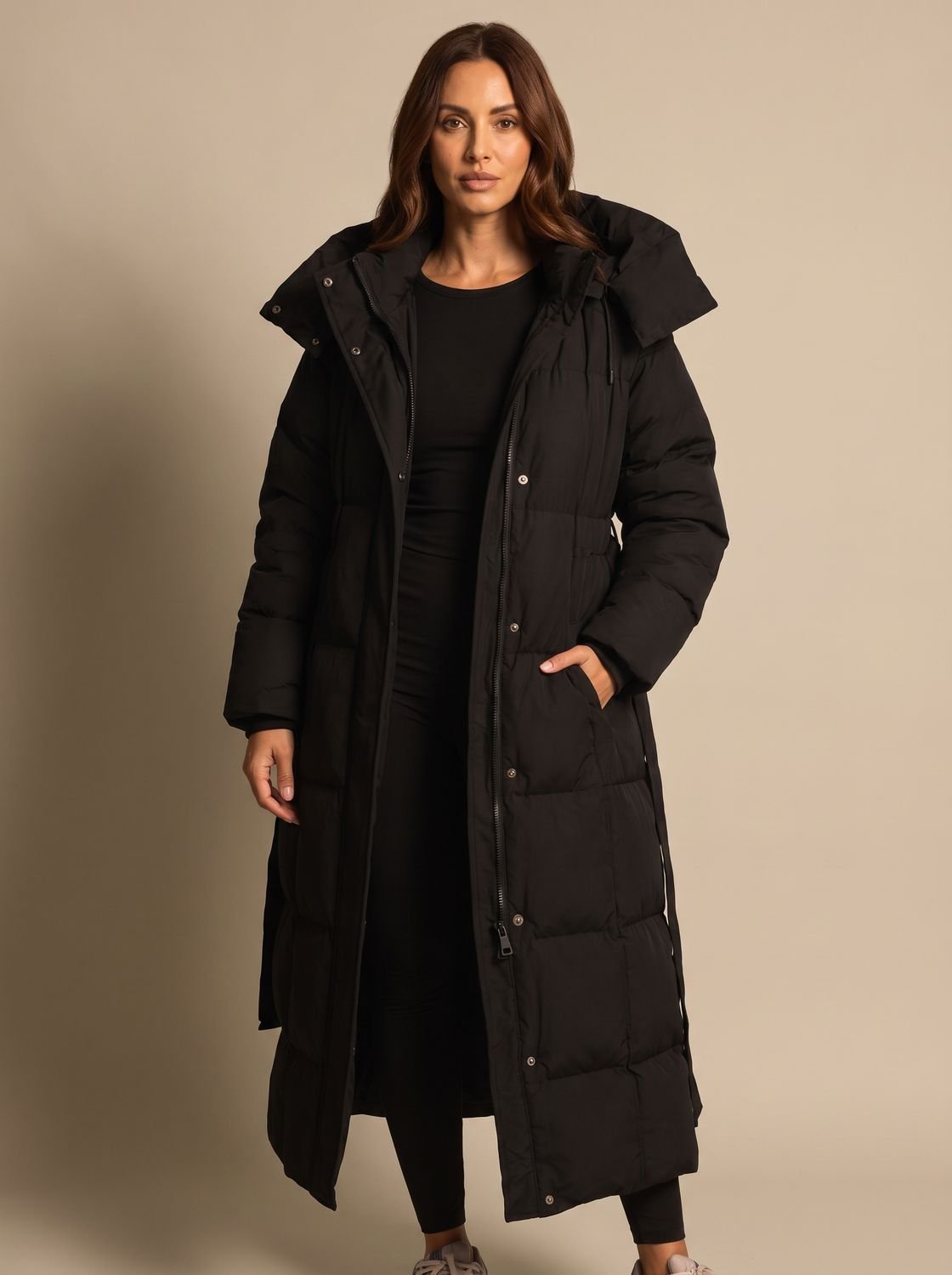 Calenza - Quilted Longline Coat Cold Weather Commuting