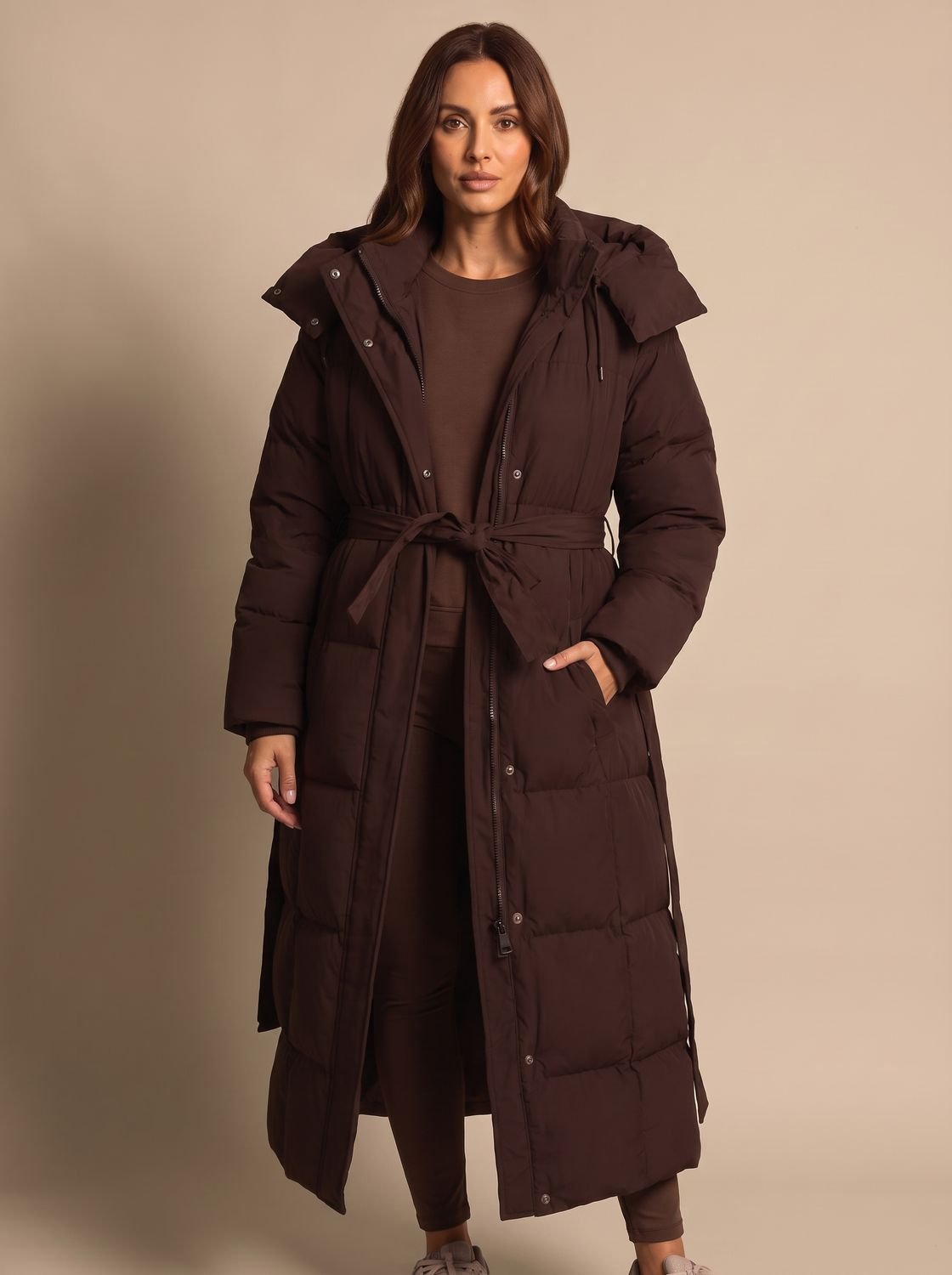 Calenza - Quilted Longline Coat Cold Weather Commuting — view 4 of 5