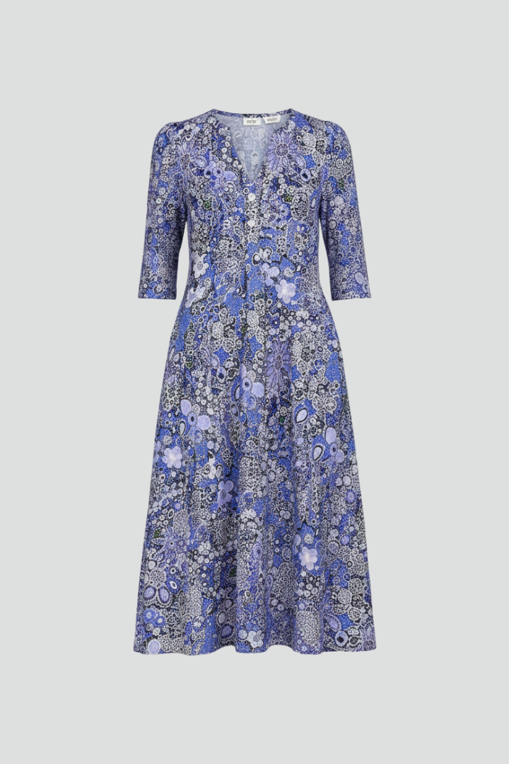 Calisera - Printed V-Neck Midi Dress Daytime Wear