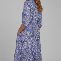 Calisera - Printed V-Neck Midi Dress Daytime Wear — view 7 of 7