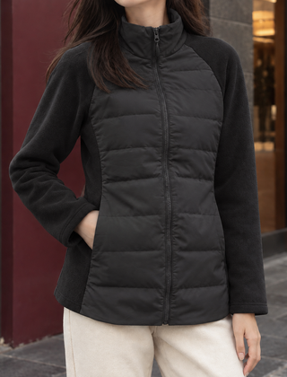 Calistra - Quilted Panel Jacket Cool Weather Layering — view 3 of 5