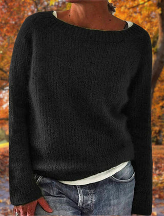 Marlowick - Boat Neck Knit Sweater Autumn Winter Layering — view 2 of 7