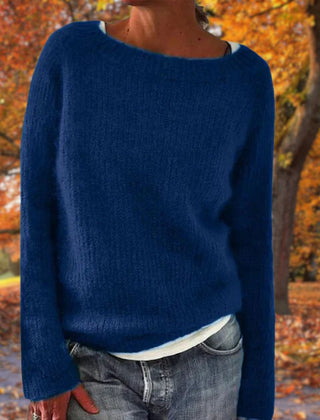 Marlowick - Boat Neck Knit Sweater Autumn Winter Layering — view 3 of 7