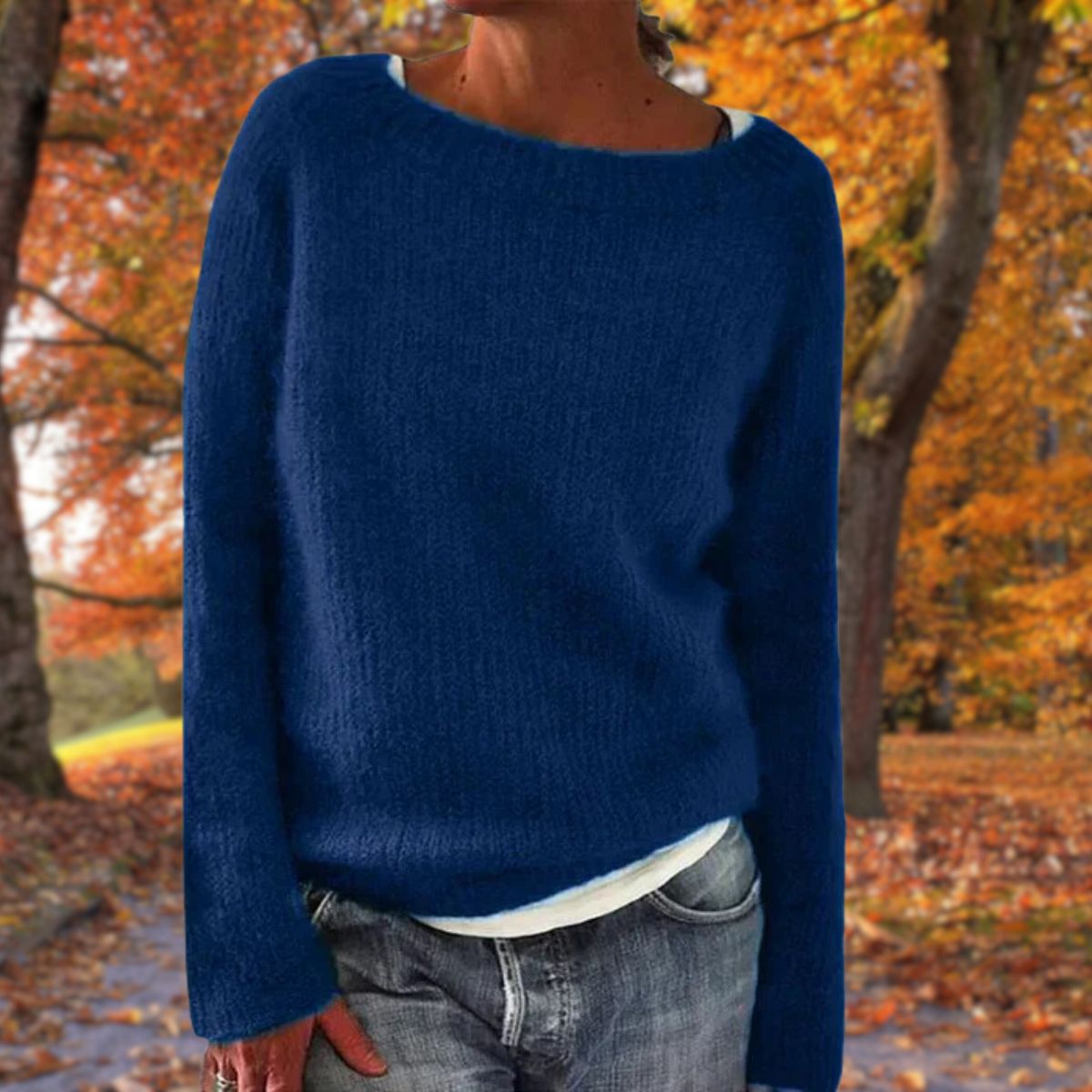 Marlowick - Boat Neck Knit Sweater Autumn Winter Layering — view 3 of 7
