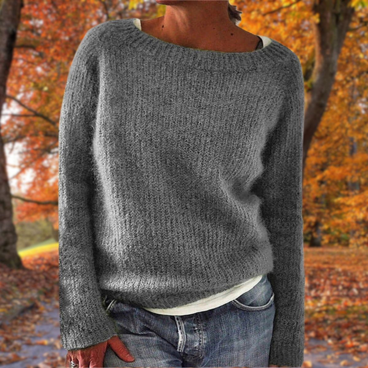 Marlowick - Boat Neck Knit Sweater Autumn Winter Layering — view 4 of 7