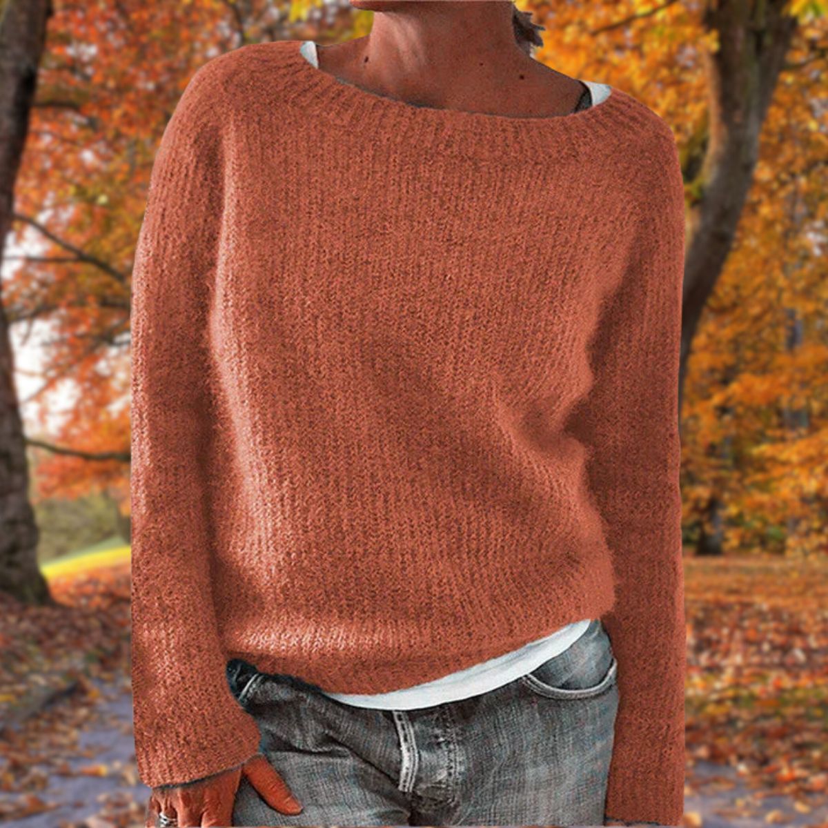Marlowick - Boat Neck Knit Sweater Autumn Winter Layering — view 6 of 7