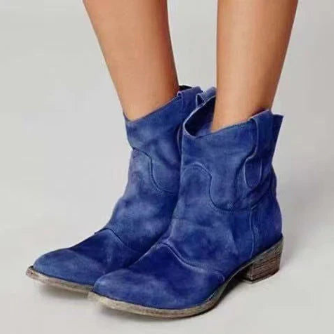Calmora - Suede Block Heel Boots Everyday Comfort — view 2 of 10