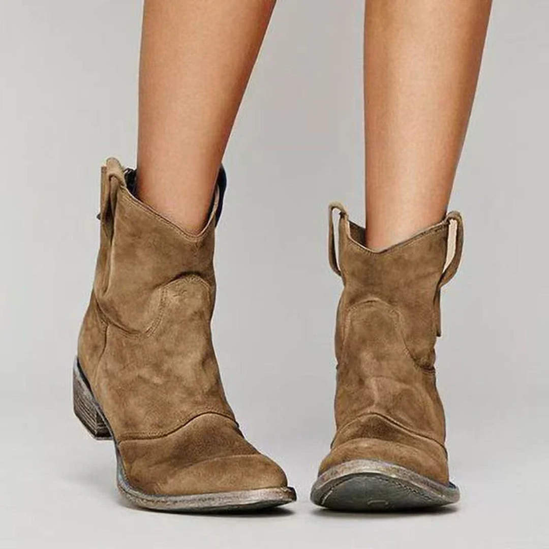 Calmora - Suede Block Heel Boots Everyday Comfort — view 4 of 10