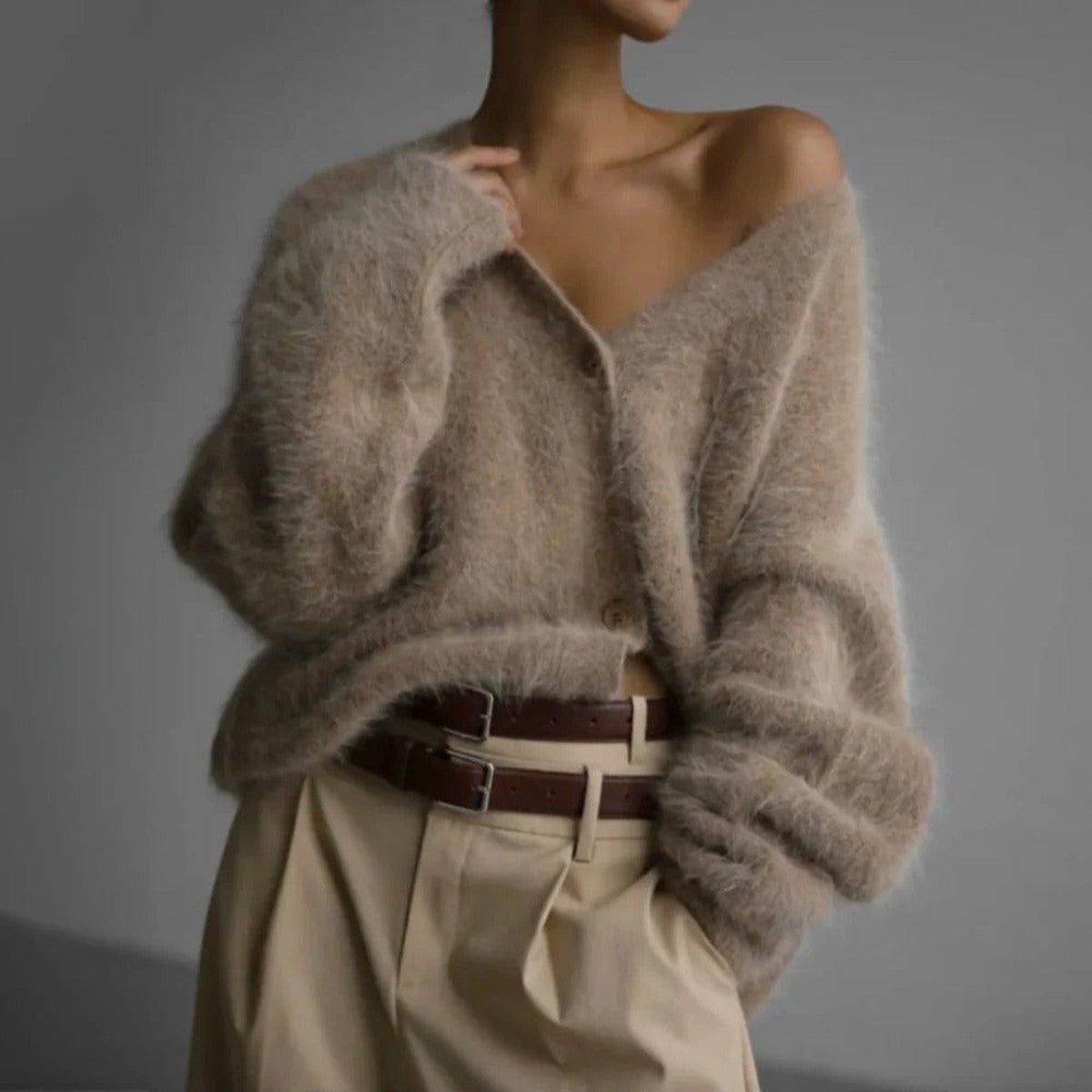 Camoressa - Ribbed Crew Neck Cashmere Pullover Cold Weather Layering