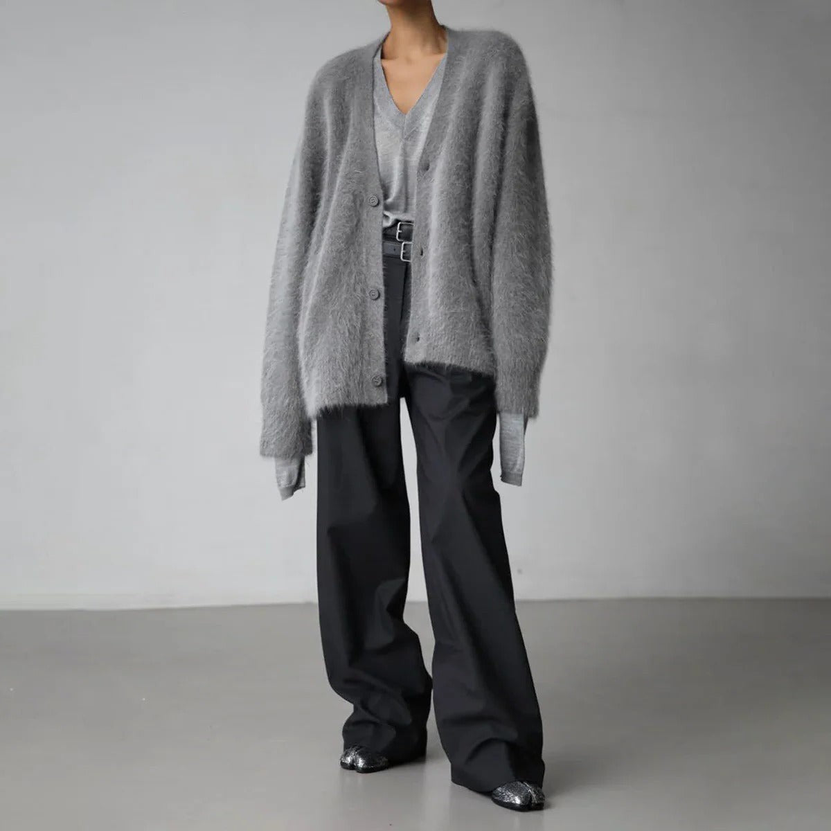 Camoressa - Ribbed Crew Neck Cashmere Pullover Cold Weather Layering — view 3 of 8