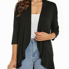 Cascata - Open-Front Draped Cardigan Casual Layering — view 2 of 10