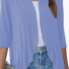Cascata - Open-Front Draped Cardigan Casual Layering — view 5 of 10
