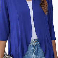 Cascata - Open-Front Draped Cardigan Casual Layering — view 7 of 10