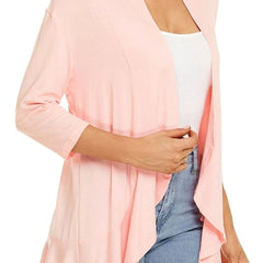 Cascata - Open-Front Draped Cardigan Casual Layering — view 9 of 10
