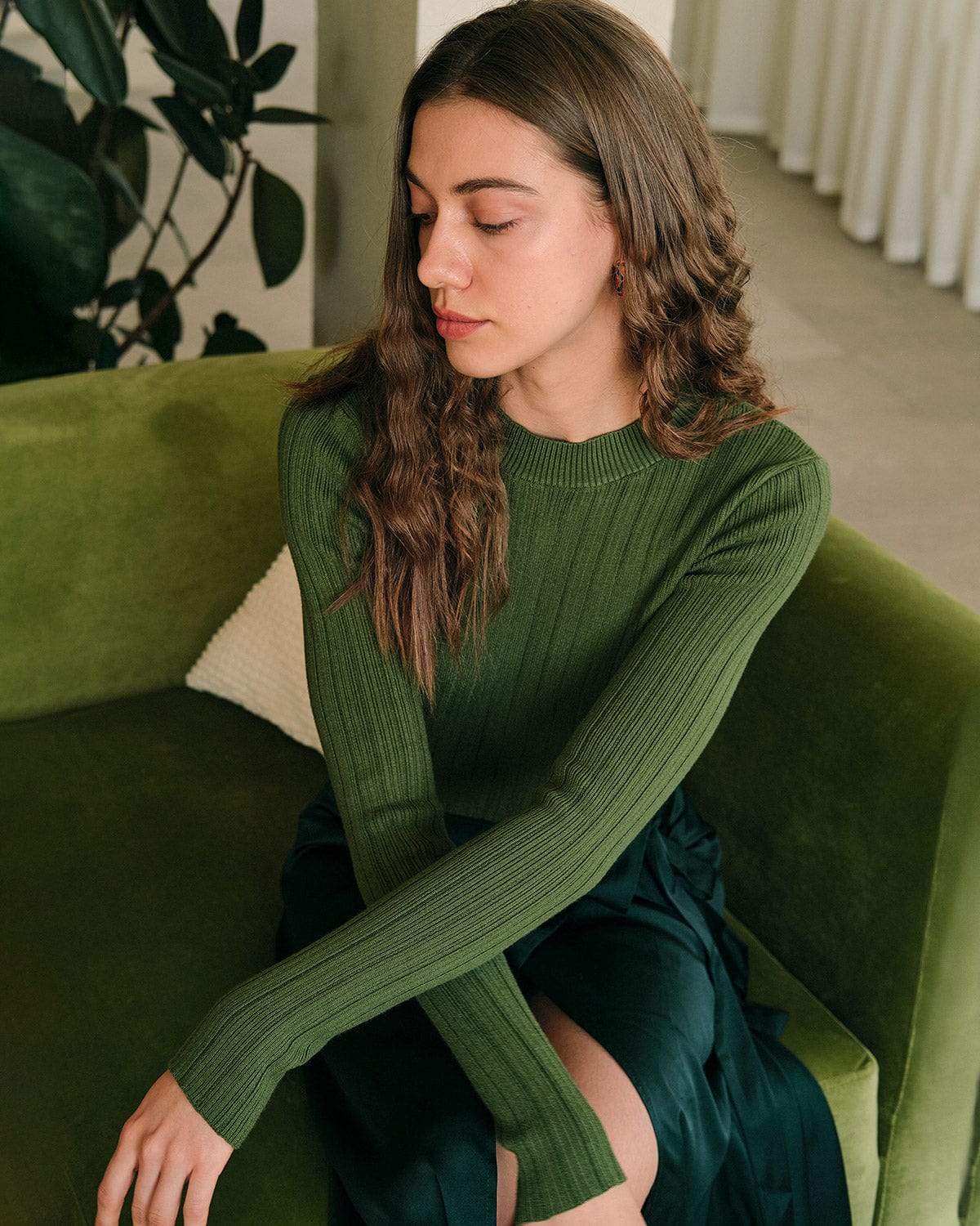 Cassalie - Ribbed Knit Sweater For Autumn Winter — view 3 of 5