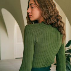 Cassalie - Ribbed Knit Sweater For Autumn Winter — view 5 of 5