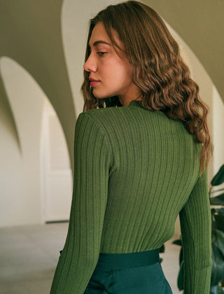Cassalie - Ribbed Knit Sweater For Autumn Winter — view 5 of 5