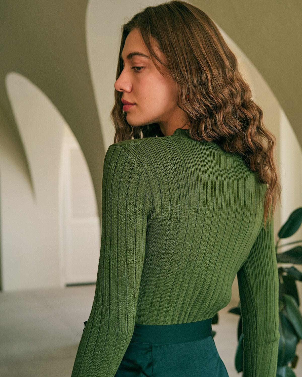 Cassalie - Ribbed Knit Sweater For Autumn Winter — view 5 of 5