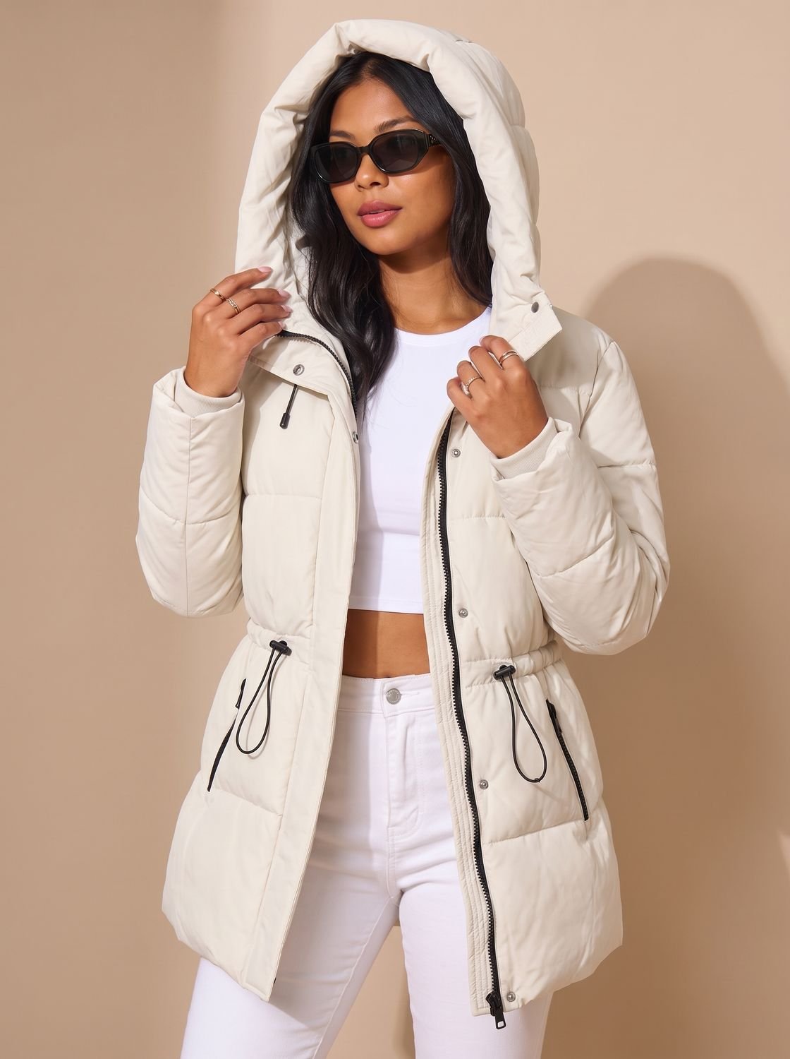Cassenna - Cropped Quilted Puffer Jacket Winter Commuting — view 10 of 10