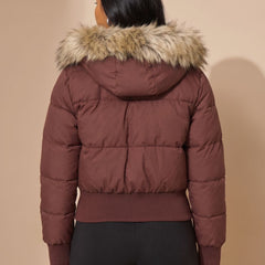 Cassenna - Cropped Quilted Puffer Jacket Winter Commuting — view 5 of 10