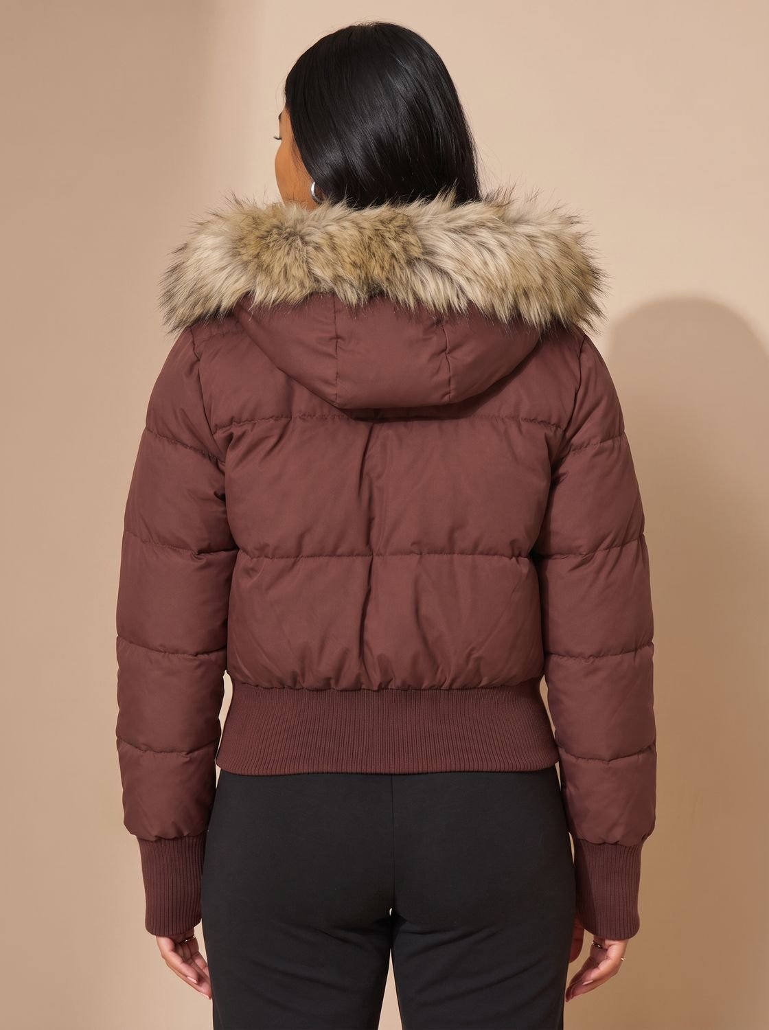 Cassenna - Cropped Quilted Puffer Jacket Winter Commuting — view 5 of 10