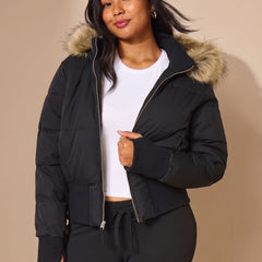 Cassenna - Cropped Quilted Puffer Jacket Winter Commuting — view 6 of 10