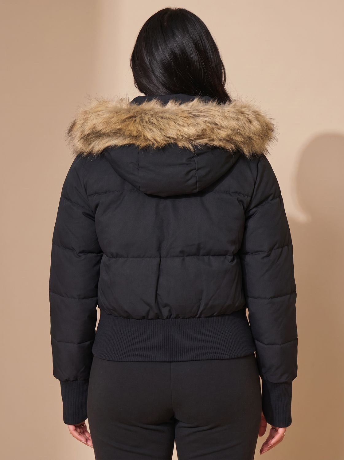Cassenna - Cropped Quilted Puffer Jacket Winter Commuting — view 8 of 10