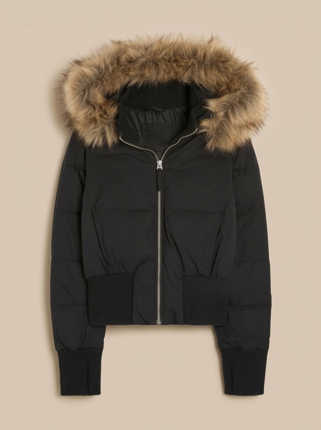 Cassenna - Cropped Quilted Puffer Jacket Winter Commuting — view 9 of 10