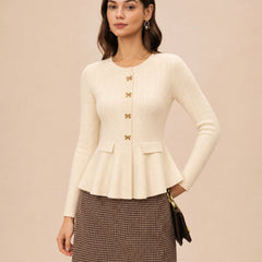 Cassimere - Textured Button Sweater Casual Autumn Winter Wear — view 2 of 9