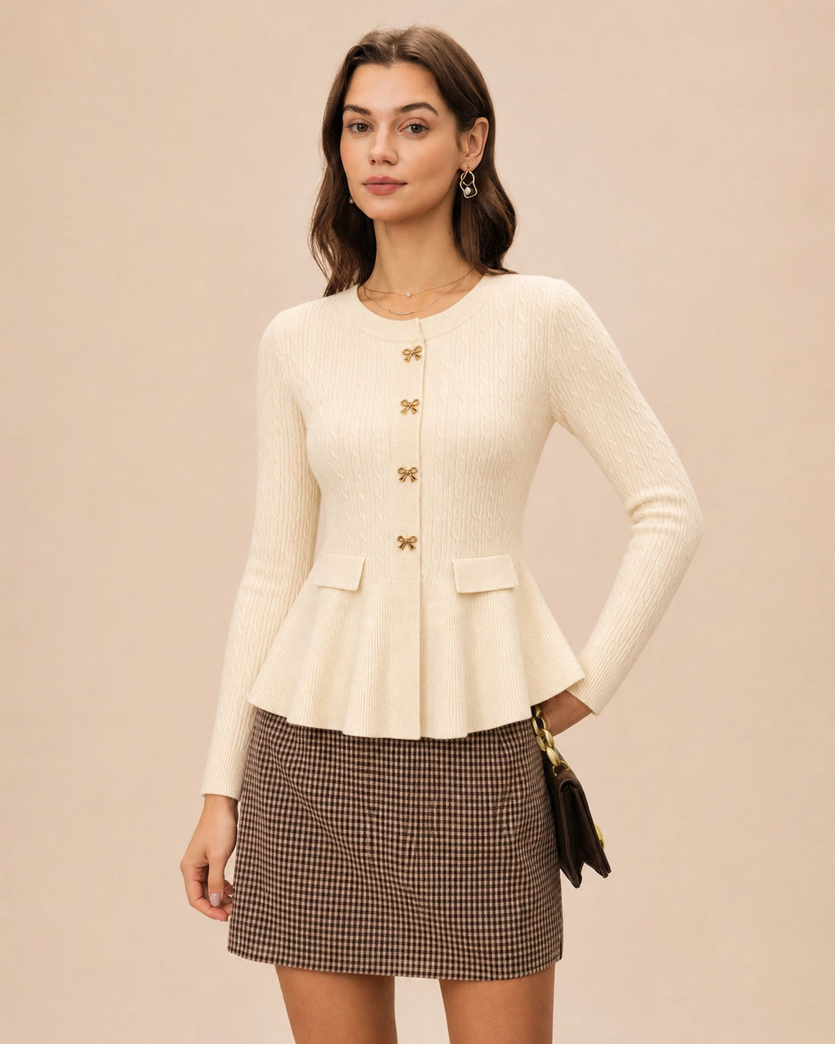 Cassimere - Textured Button Sweater Casual Autumn Winter Wear — view 2 of 9