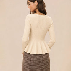 Cassimere - Textured Button Sweater Casual Autumn Winter Wear — view 3 of 9