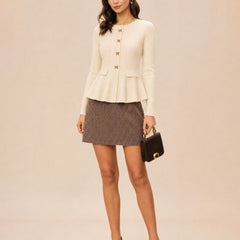Cassimere - Textured Button Sweater Casual Autumn Winter Wear — view 4 of 9