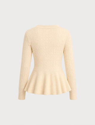 Cassimere - Textured Button Sweater Casual Autumn Winter Wear — view 8 of 9