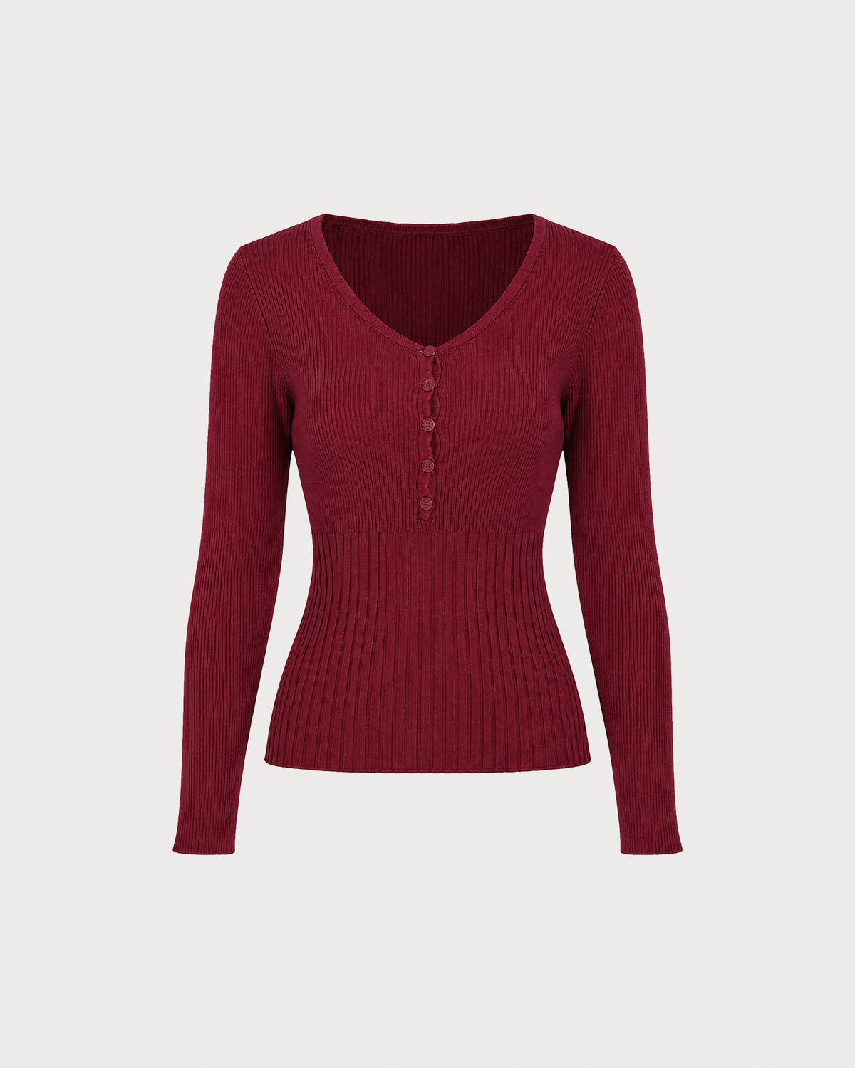 Cassimira - Textured Knit V Neck Sweater Autumn Winter Wear — view 4 of 6