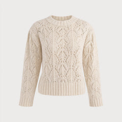 Cassiveil - Textured Knit Sweater Casual Cold Weather Wear — view 4 of 6