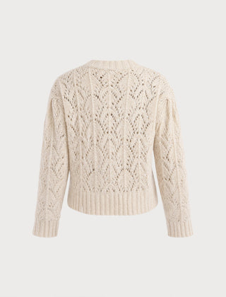 Cassiveil - Textured Knit Sweater Casual Cold Weather Wear — view 5 of 6