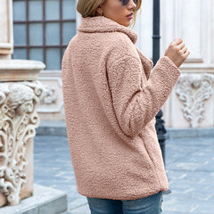 Cassiven - Double-Breasted Teddy Coat For Cold Weather — view 4 of 10