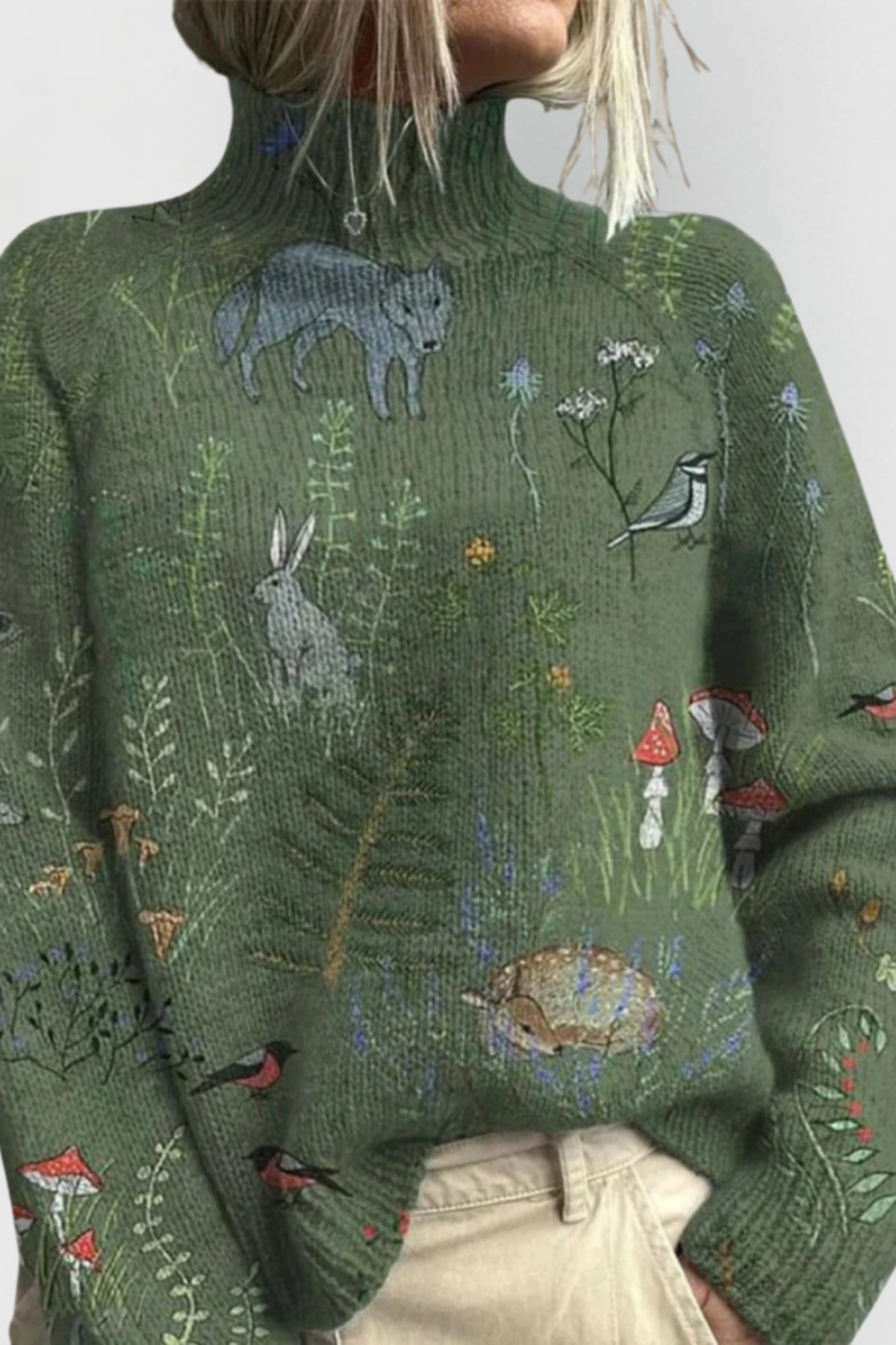 Corvenne - Turtleneck Sweater Relaxed Fit Cold Weather Layering