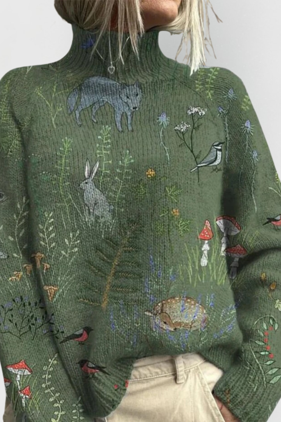 Corvenne - Turtleneck Sweater Relaxed Fit Cold Weather Layering