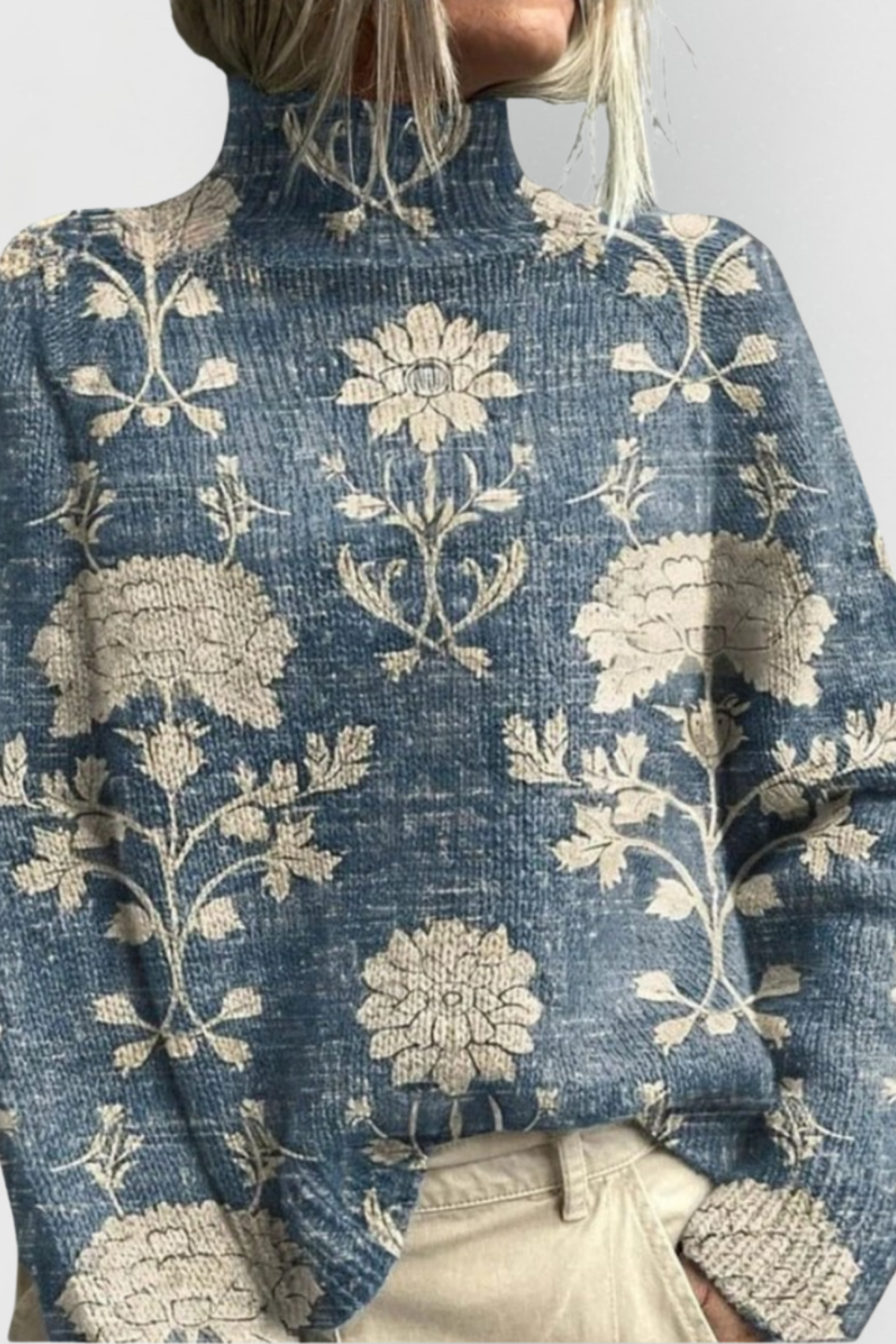 Corvenne - Turtleneck Sweater Relaxed Fit Cold Weather Layering — view 2 of 3