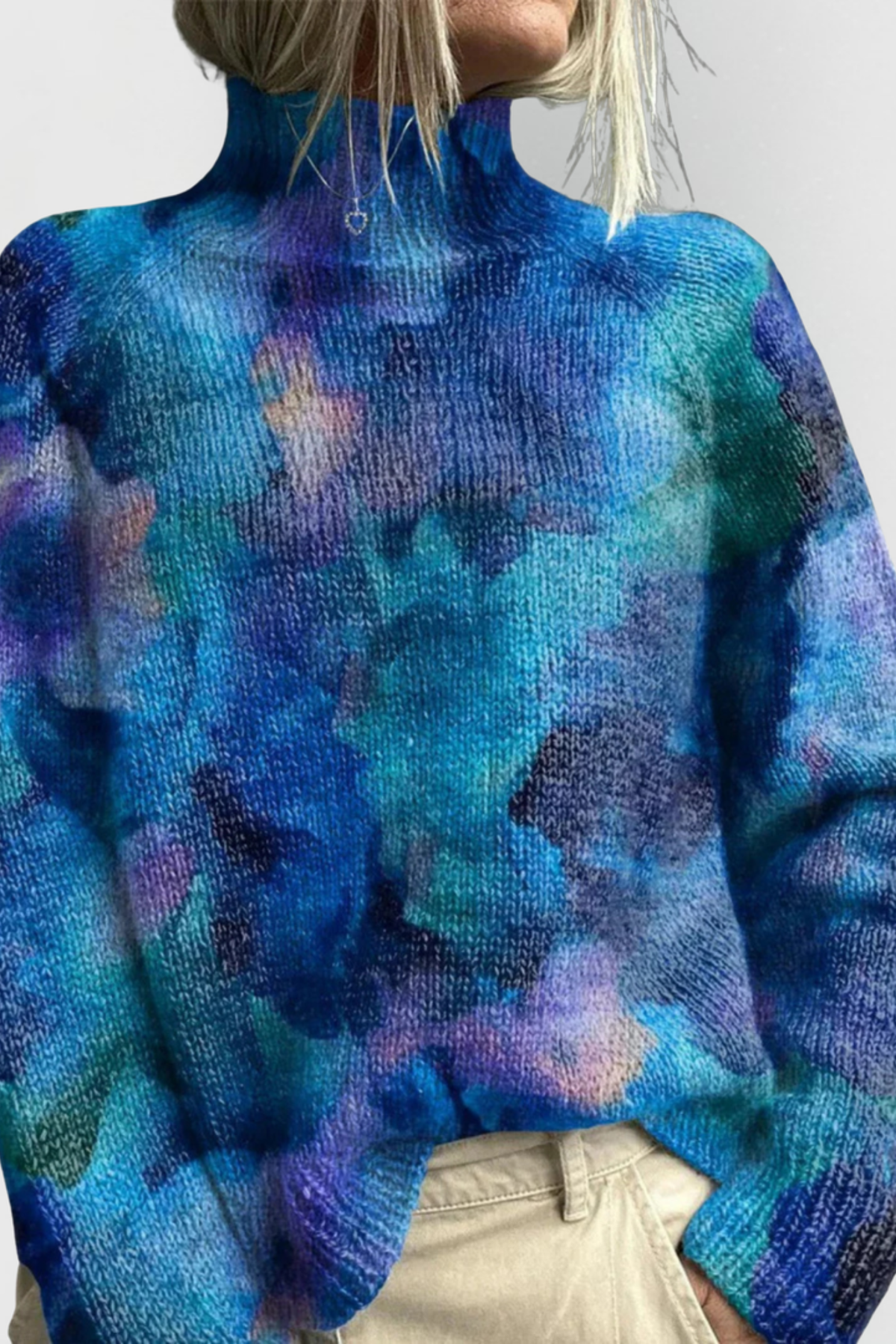 Corvenne - Turtleneck Sweater Relaxed Fit Cold Weather Layering — view 3 of 3