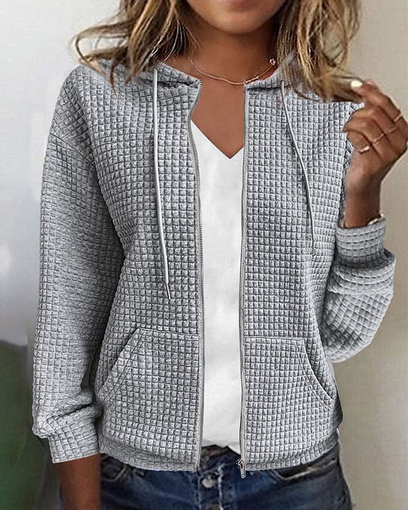 Corvessa - Zip-Up Hoodie Jacket Everyday Layering