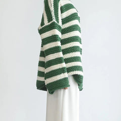 Corvette - Chunky Striped Crew Neck Sweater For Casual Weekends — view 2 of 5