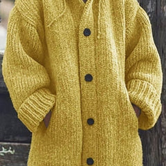 Cosetta - Hooded Oversized Knit Cardigan Weekend Layering