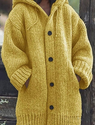 Cosetta - Hooded Oversized Knit Cardigan Weekend Layering
