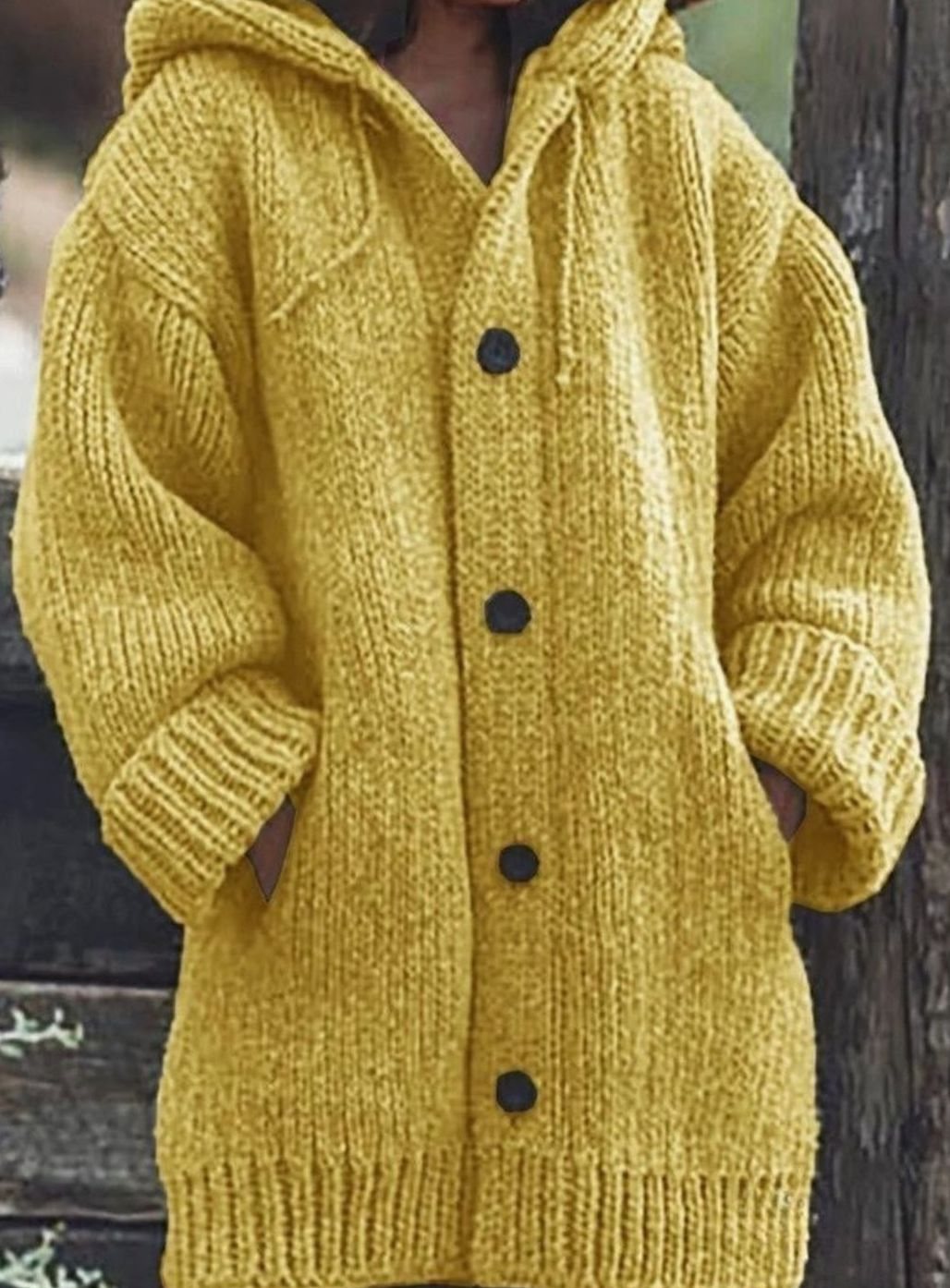 Cosetta - Hooded Oversized Knit Cardigan Weekend Layering