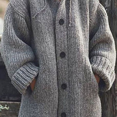 Cosetta - Hooded Oversized Knit Cardigan Weekend Layering — view 2 of 6