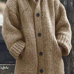 Cosetta - Hooded Oversized Knit Cardigan Weekend Layering — view 4 of 6
